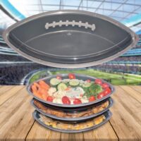 Microwavable Football Container Black - 100 Pack (260987)