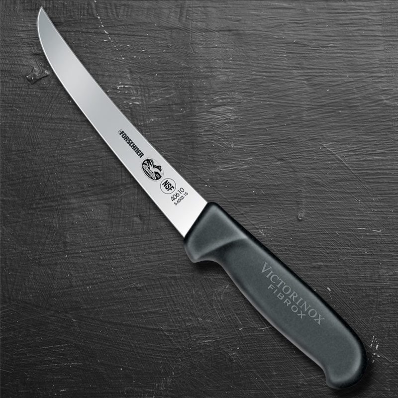 Butcher Knives  6 inch Curved Knife, Semi Stiff Blade