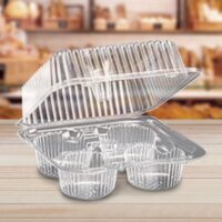 4 Count Plastic Cupcake Container - 288 Pack (260843)