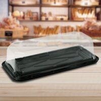 Large Bar Cake Container with High Dome Lid - 60 Pack (260024)
