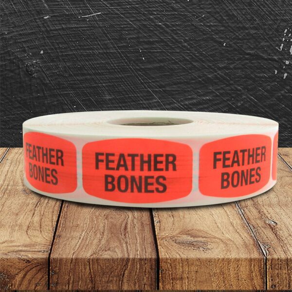Feather Bones Label - 1 roll of 1000 (540247)