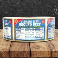 Nutritional Supreme Lean Ground Beef 93% Lean Label - 1000 Pack (506308)