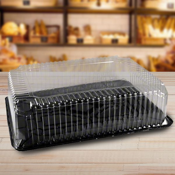 Half Sheet Cake Container Black Base with High Dome Lid - 25 Pack (260038)