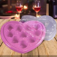 pink hear shaped cupcake tray