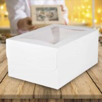 Quarter Sheet Cake Box with Window 14 x 10 x 6 in - 100 Pack (360074)