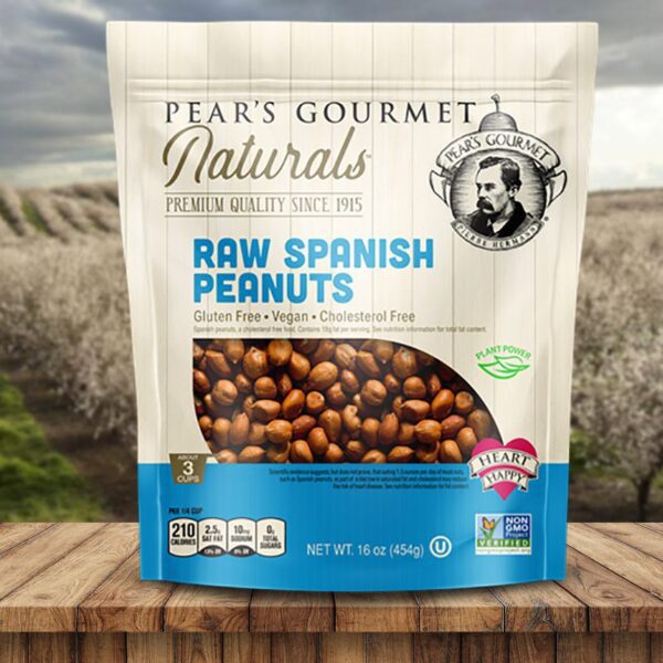 Pear's Gourmet Raw Spanish Peanuts 16oz - 6 PACK (34949)