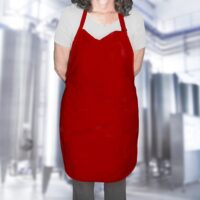 Red Cloth Apron with 2 Check Pockets (130022)
