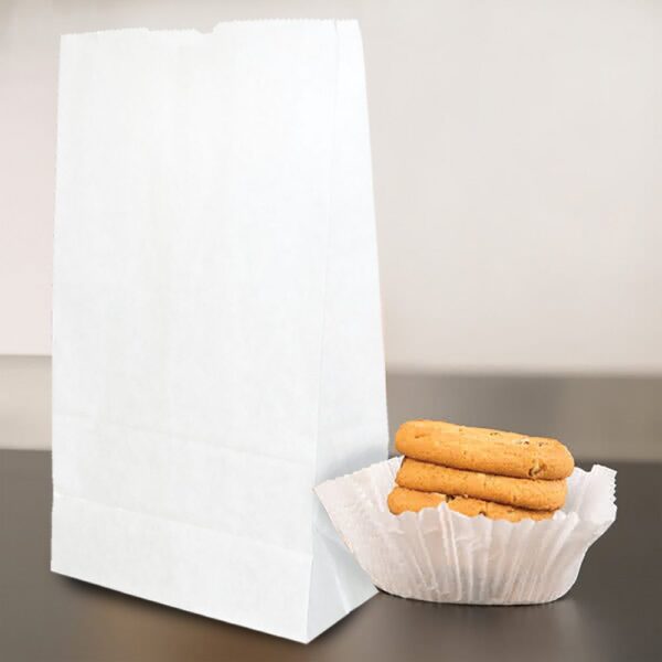 8 lb. White Waxed Bakery Bags - 1000 pack (100114)