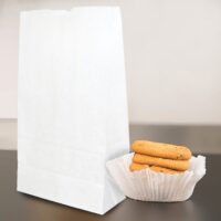 6 lb. White Waxed Bakery Bags - 1000 pack (100113)