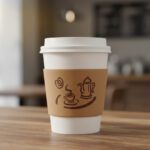 Sleeves for Hot Cups Kraft with Printed Coffee Cup