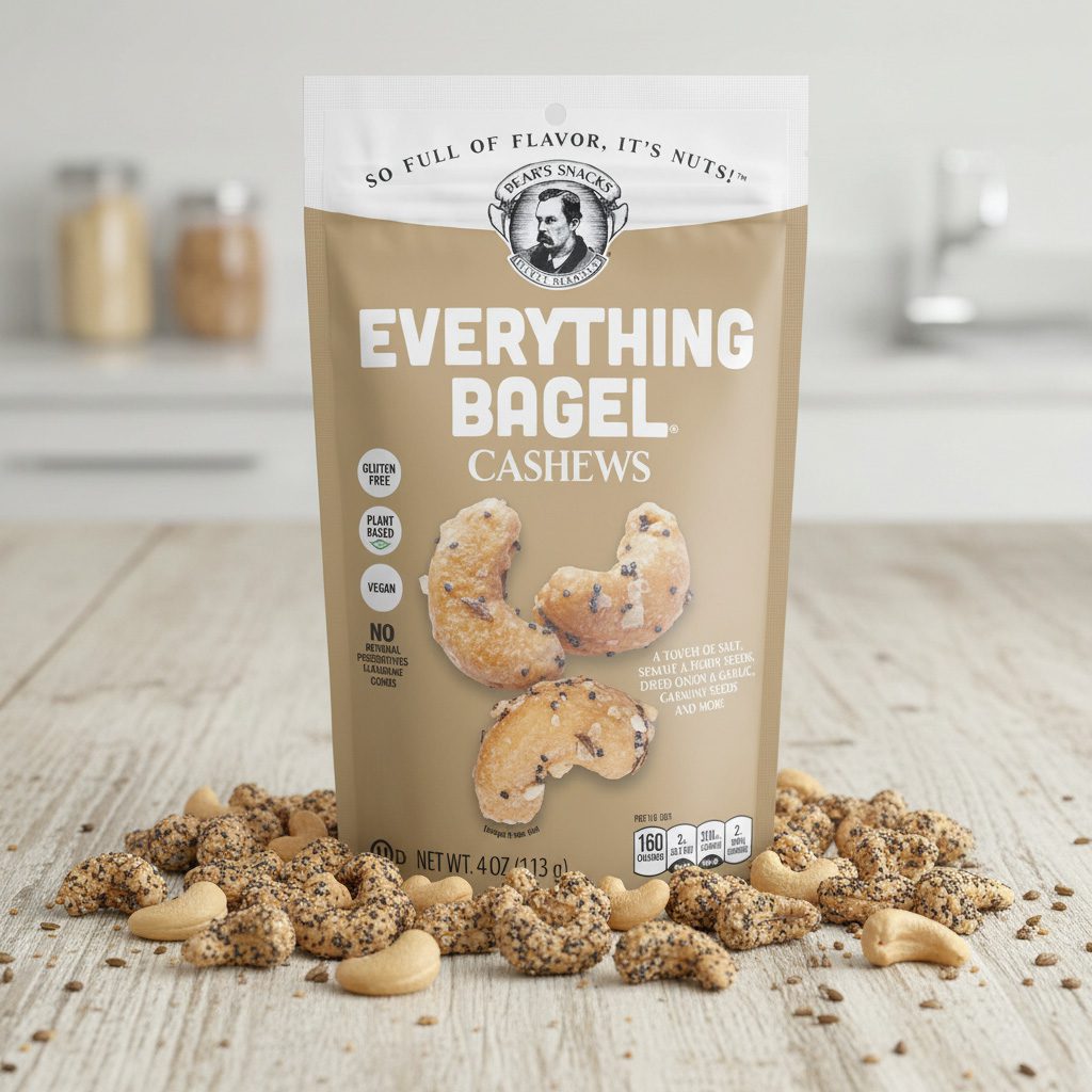 47223-Everything-Bagel-Cashews-4oz Everything Bagel Cashews 4 oz. bag 6 per case