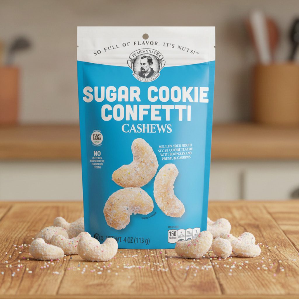 47227-Sugar-Cookie-Confetti-Cashews-4oz Sugar Cookie Confetti Cashews 4oz bag 6 bags per case