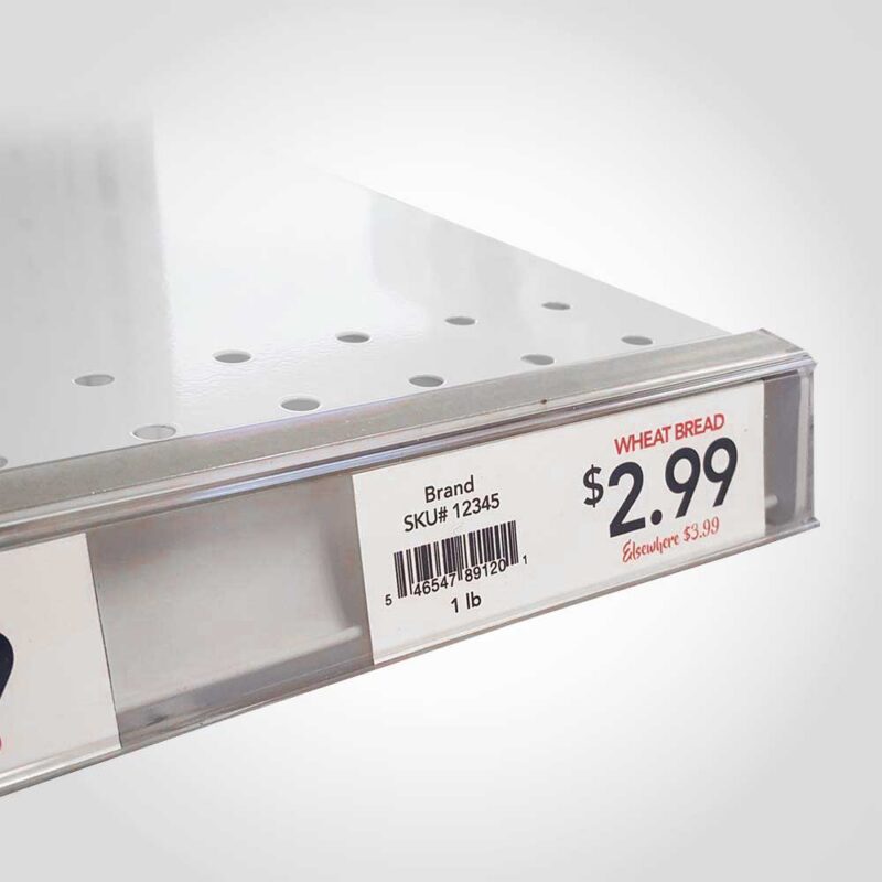 190110 Clear Data Strip with Top Mount and Adhesive Back
