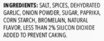 Mook's Fajita ingredients