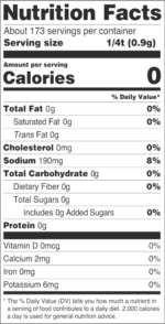 Nutrition Facts Mook's Fajita sm