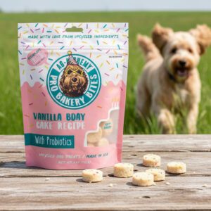 Pro Bakery Dog Bites Vanilla Bday Cake with Probiotics 6oz pack of 12