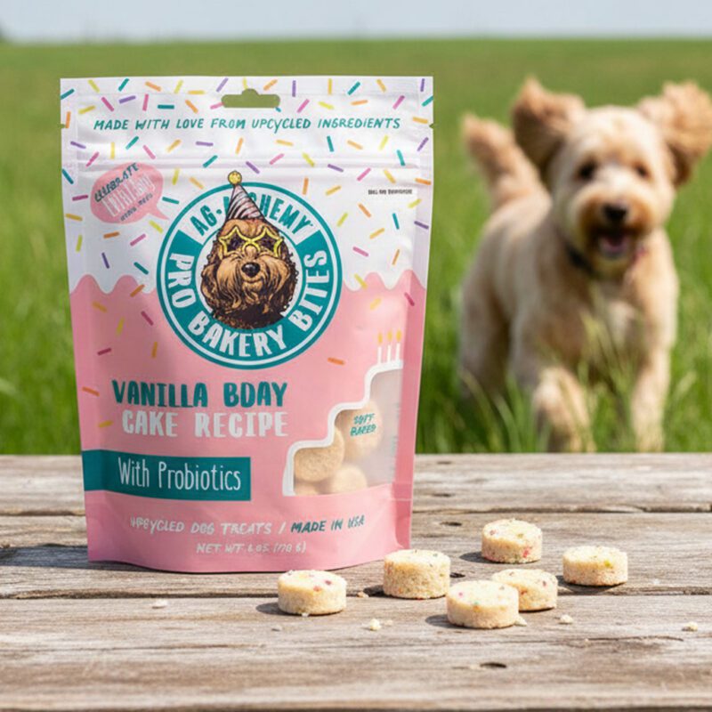 Pro Bakery Dog Bites Vanilla Bday Cake with Probiotics 6oz pack of 12