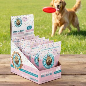 Pro Bakery Dog Bites Vanilla Bday Cake Carton with Probiotics 2oz pack of 6