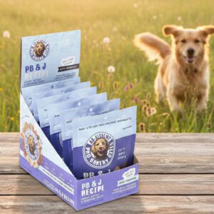 Pro Bakery Dog Bites PB andJ Blueberry pack of 6 in carton Flavor Carton with Probiotics 2oz