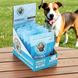 Pro Bakery Dog Bites Chicken and Waffles Carton with Probiotics 2oz pack of 6 in carton