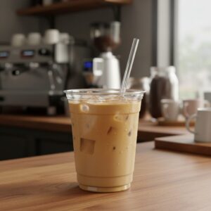 24 oz Cold Drink Plastic Cups shown with cold drink inside