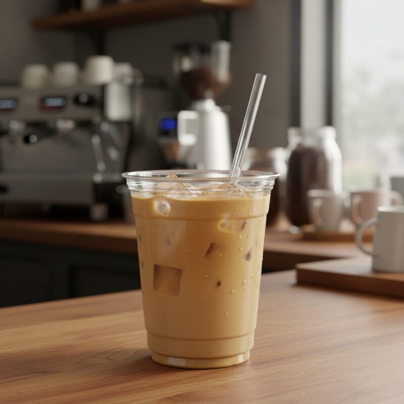 24 oz Cold Drink Plastic Cups shown with cold drink inside