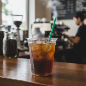 16 oz Cold Drink Plastic Cups with cold drink inside