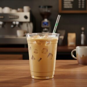 20 oz Cold Drink Plastic Cups shown with cold drink inside