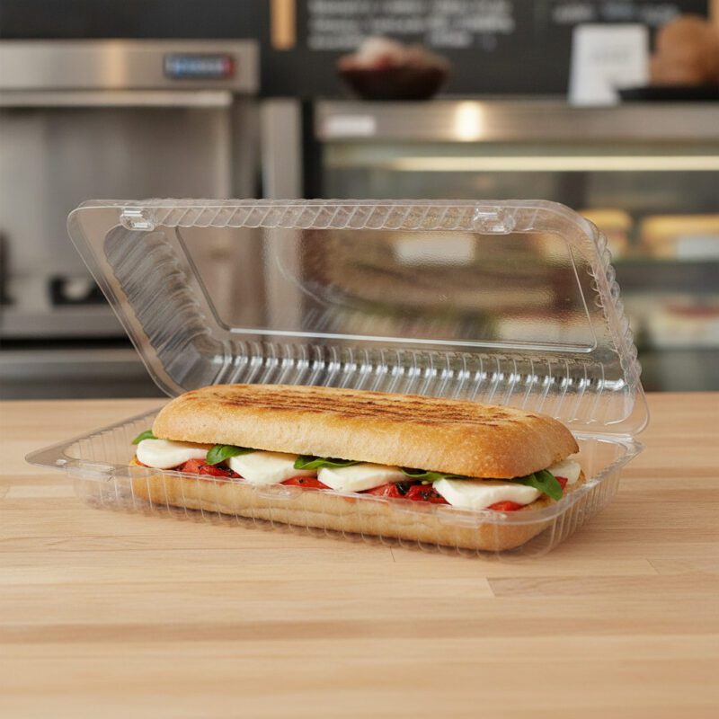 260825-Hinged-Sandwich-Container Hinged Sandwich Container in a case pack of 300