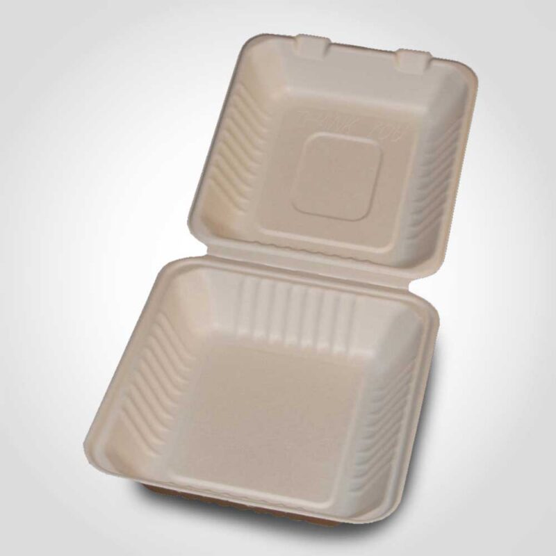 360219 ChampWare Molded Fiber Clamshells 8 x 8 inches