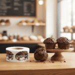 Chocolate Label Bakery Flavor Stickers roll of labels