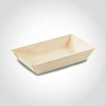 Rectangular Samurai Wooden Dish - 10oz 6 x 3.3 x 1.1 inch