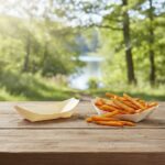 Medium Wood Food Boat with fries inside