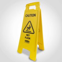 Caution Wet Floor Sign Yellow Double Sided 26” Tall