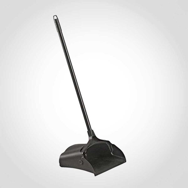 Professional Dust Pan Black with Long Handle