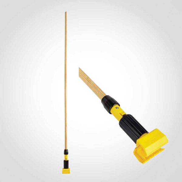 Mop Handle Wood 60” Gripper Clamp Style