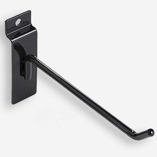 4 inch Black Slat wall Hook - 100 Pack (340080)