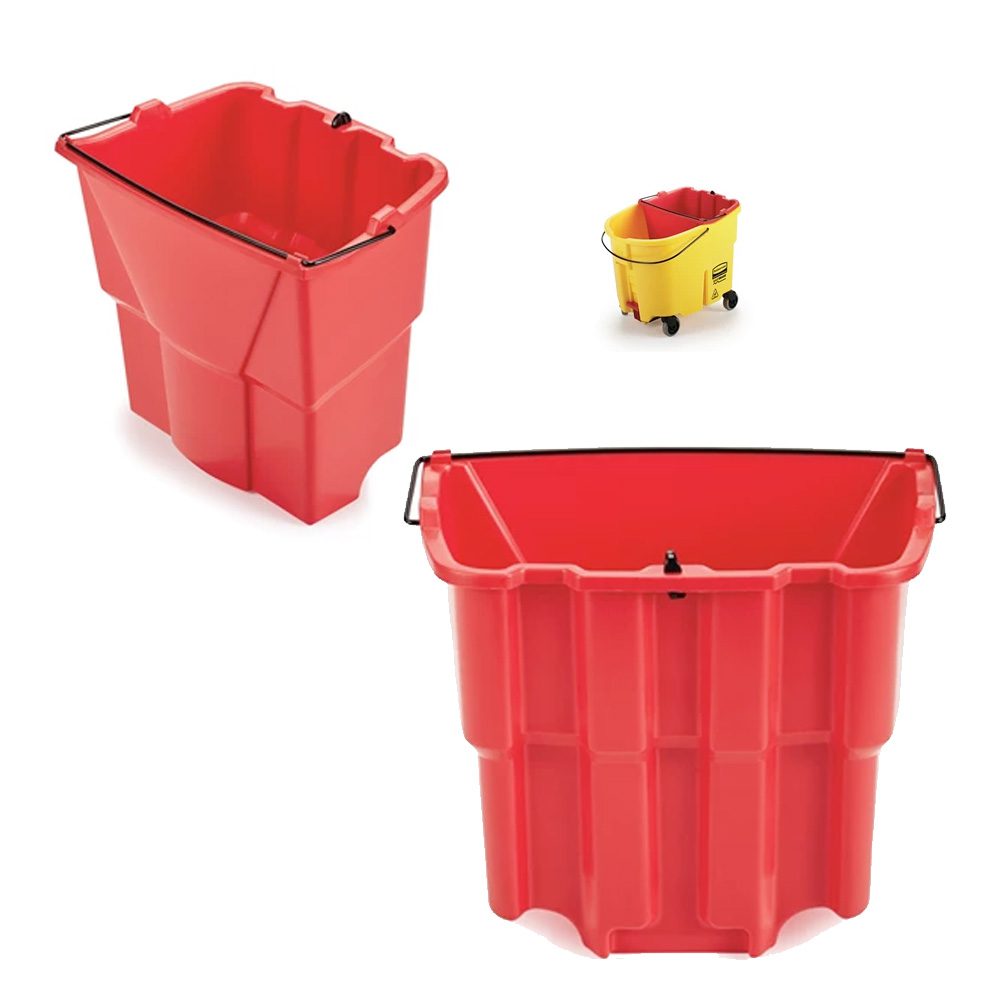 Rubbermaid Executive Series™ WaveBrake® 2.0 Janitorial Dirty Water Bucket,  18 Quart, Red (2064907)