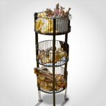 Black 3 Tier Circular Wire Dump Bin