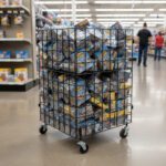 Grid Dump Bin With Casters 24" x 24" x 34" Black