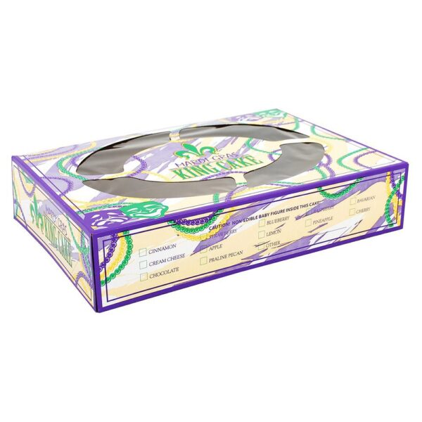 Mardi Gras King Cake Boxes 1/4 Sheet - 100 PACK (360262)