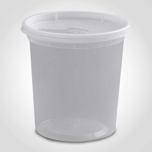 Deli Container Heavy Duty 32oz with Clear Lid