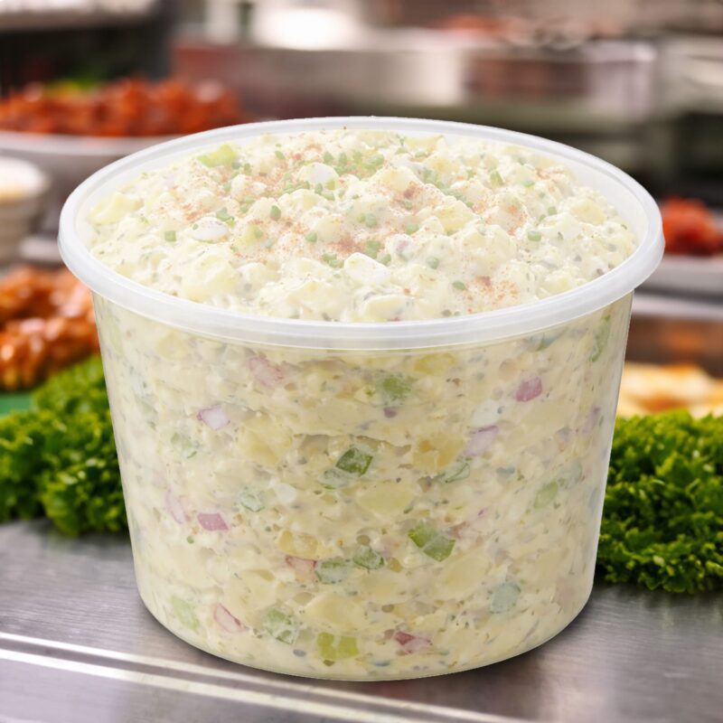 261315 64 oz Heavy Duty Deli Container with potato salad inside 64 oz Heavy Duty Deli Container with potato salad inside