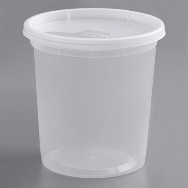 32oz Deli Cup Heavy Duty with Clear Lid