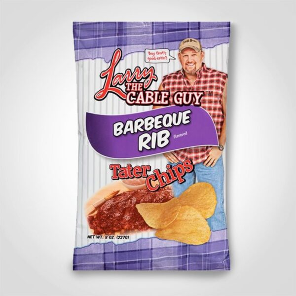 Larry The Cable Guy BBQ Rib Flavor Tater Chips 3.5oz - 12PK