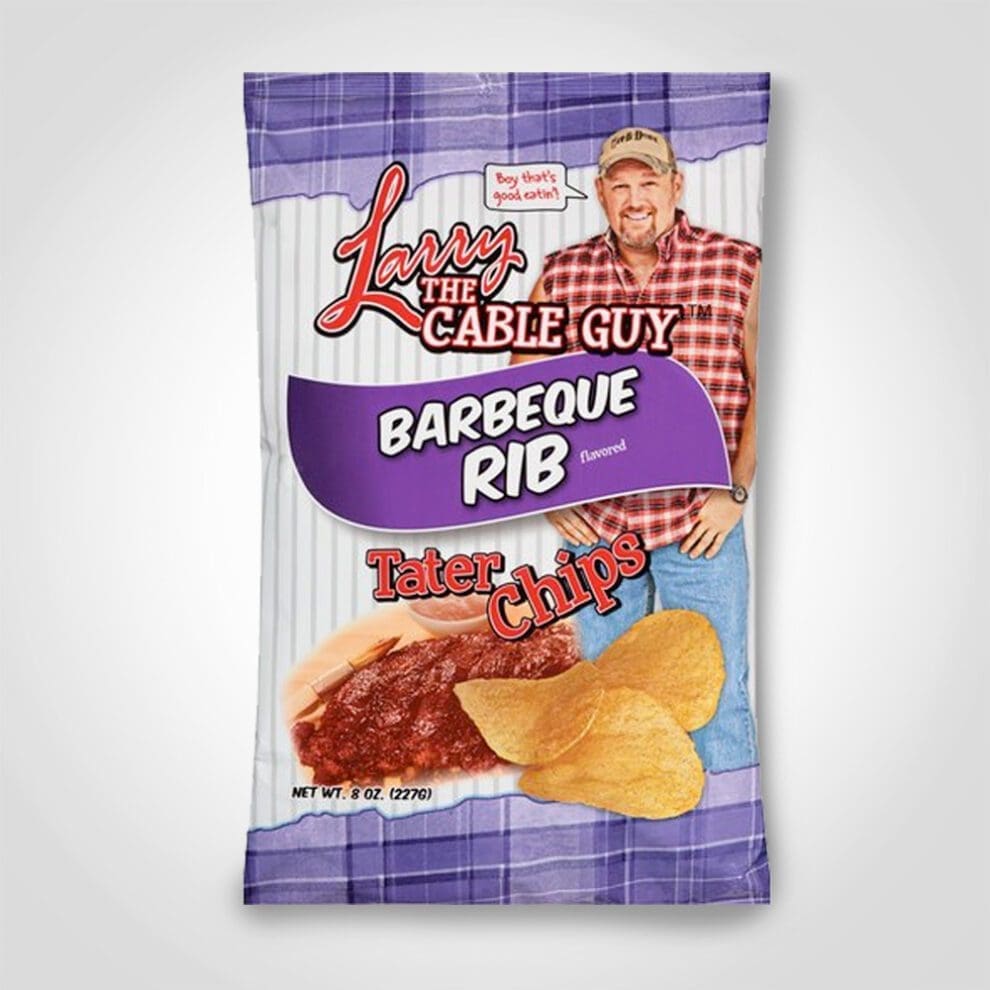 Larry The Cable Guy BBQ Rib Flavor Tater Chips 3.5oz 12PK