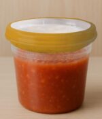 Orange Shrink Bands on deli container