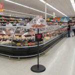 Black Powder-Coated Metal Dry Sampling Food Display