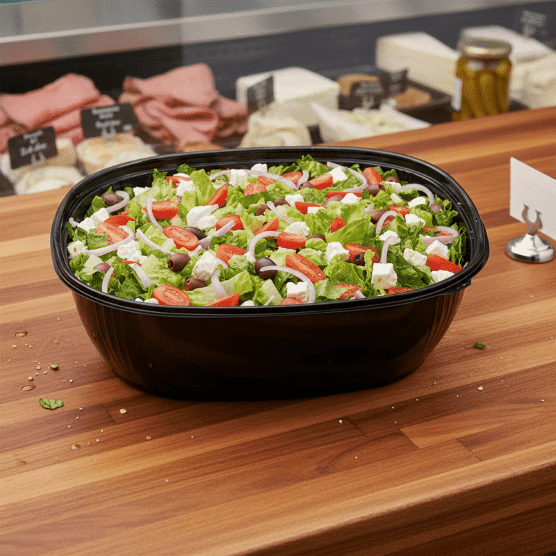 261293 Square Black Catering Bowl Disposable 320oz