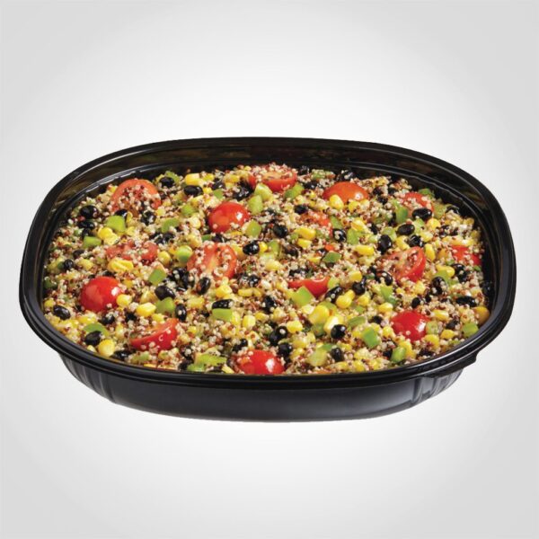 80 oz. Square Black Catering Bowl Disposable - 50 PACK (261290)